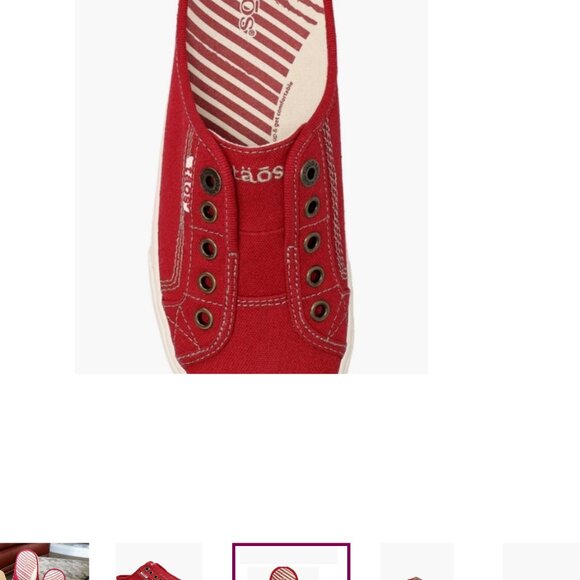 Taos Red Canvas Slip on Kicks - Picture 4 of 5